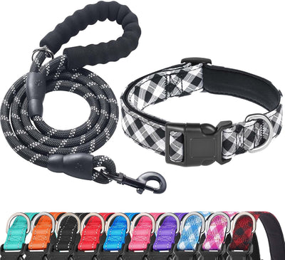 Reflective Neoprene Dog Collar Set