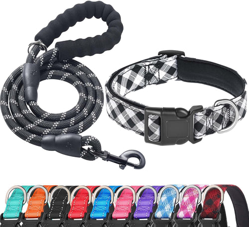 Reflective Neoprene Dog Collar Set