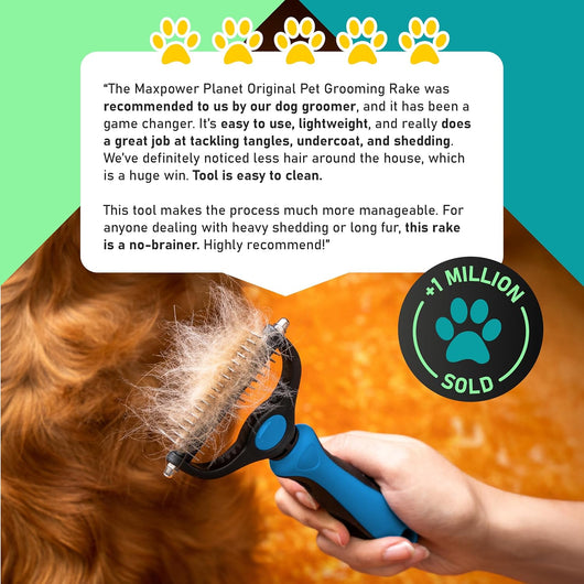 Maxpower Planet Double-Sided Pet Grooming Rake