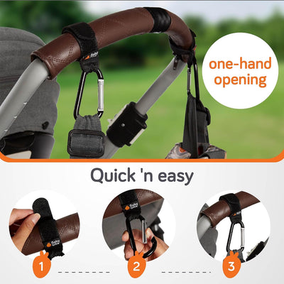 Universal Stroller Hooks For Bags With Carabiners