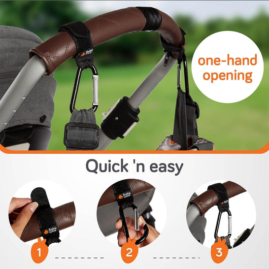 Universal Stroller Hooks For Bags With Carabiners