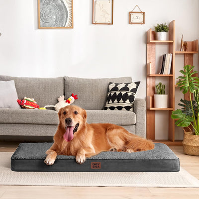 XL Orthopedic Dog Bed I Washable Crate Mat