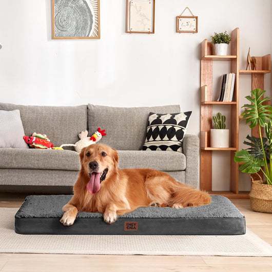XL Orthopedic Dog Bed I Washable Crate Mat