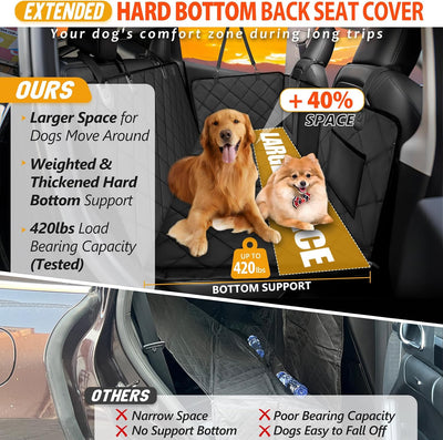 Heavy-Duty Waterproof Dog Backseat Extender Hammock Bed