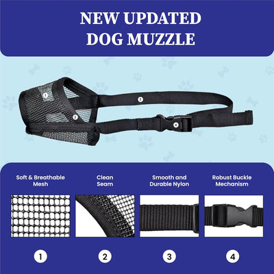 Soft Mesh Dog Muzzle for Medium Training Dogs