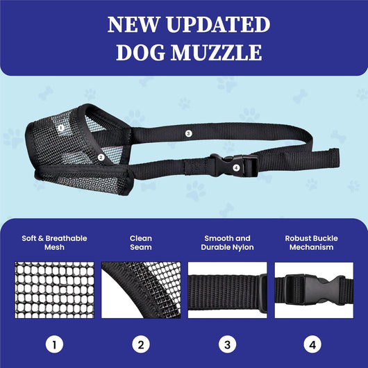 Soft Mesh Dog Muzzle for Medium Training Dogs
