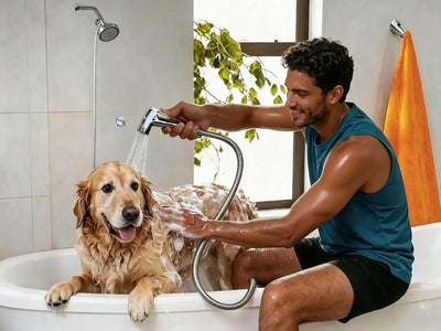 Dog Shower Attachment for Fast Indoor Bath