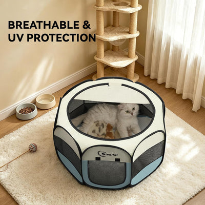 Portable Puppy Playpen For Indoor Outdoor Use