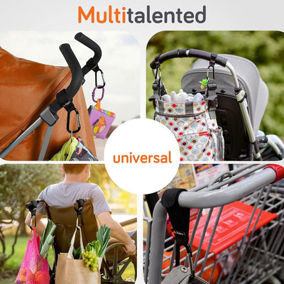 Universal Stroller Hooks For Bags With Carabiners