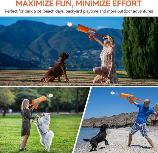 Dog Ball Launcher With 3 ETPU Balls