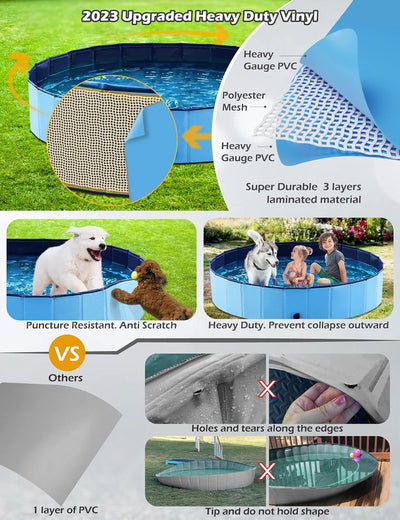 Foldable Dog Swimming Pool for Summer Adventures