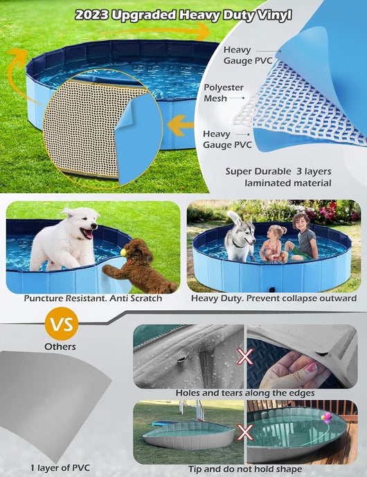 Foldable Dog Swimming Pool for Summer Adventures
