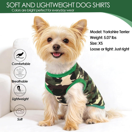 2 Pack Dog Shirts XS | Small Dog Summer Clothes