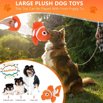 Squeaky Clownfish Tug Toy for Interactive Play