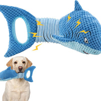 Squeaky Shark Tug Toy for Busy Dogs