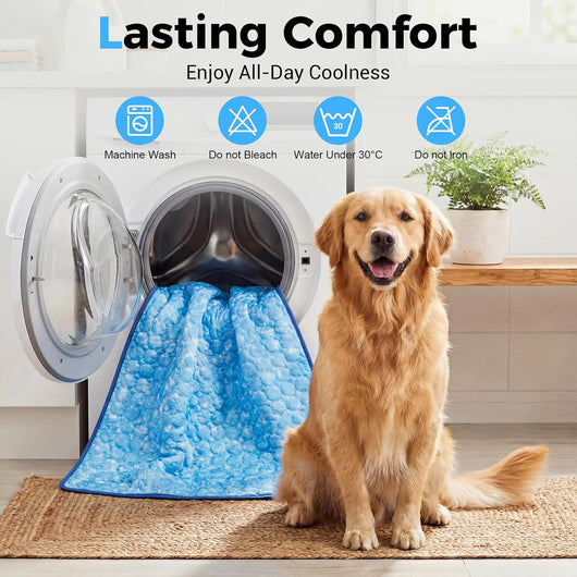 Green Cooling Dog Mat For Summer Comfort
