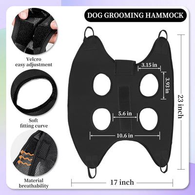 Small Dog Grooming Hammock Nail Clipping Kit