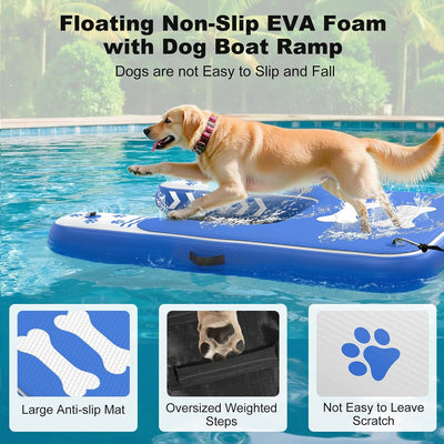 Inflatable Dog Boat Ramp for Safe Swimming