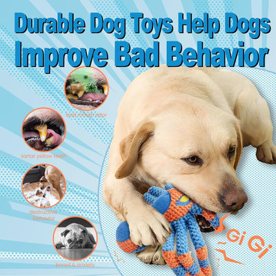 Squeaky Spider Tug Toy for Busy Dogs