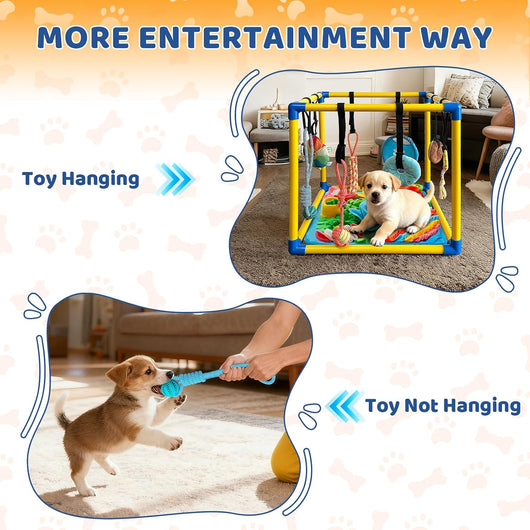 Interactive Puppy Play Gym With Snuffle Mat Toys