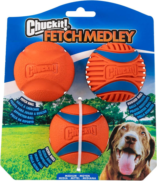 Chuckit! 2.5" Medium Fetch Balls I 3-Pack