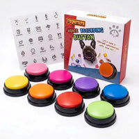 Eight-Color Recordable Dog Communication Buttons Training Set