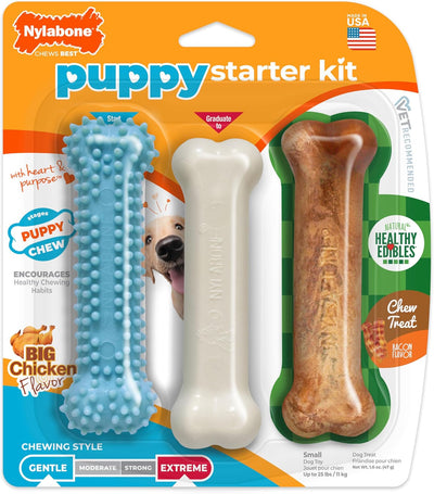Puppy teething chew toys starter kit for small dogs