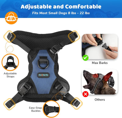Small Dog Bark Control Vest I Rechargeable No Bark Device