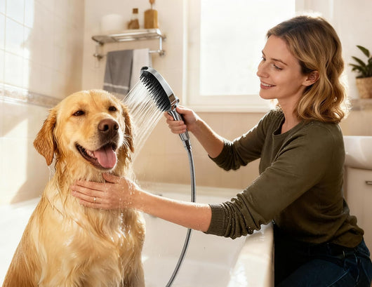 3 Mode Dog Shower Sprayer with Brush
