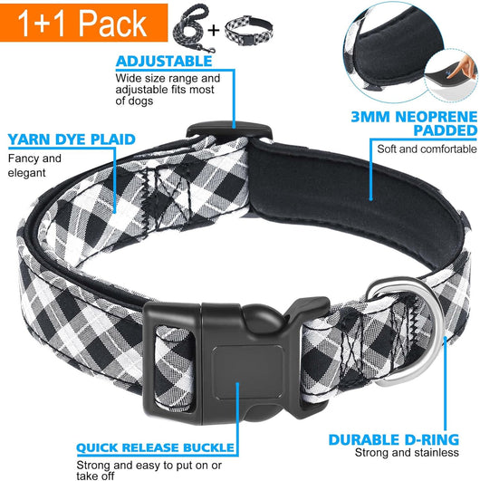 Reflective Neoprene Dog Collar Set