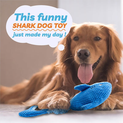 Squeaky Shark Tug Toy for Busy Dogs