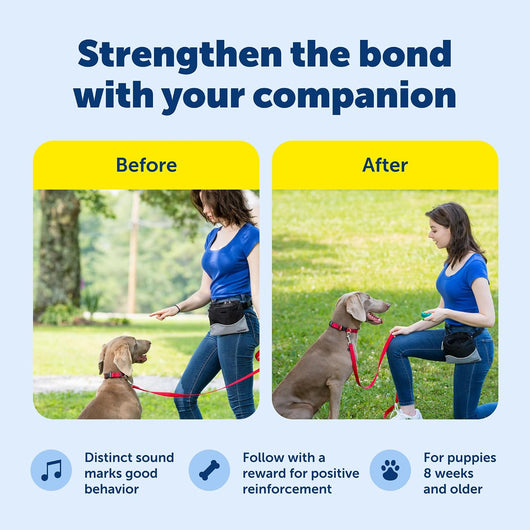 Ergonomic Dog Training Clicker With Finger Strap