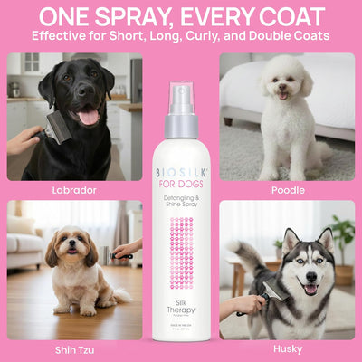 BioSilk Dog Detangling I Shine Therapy Spray