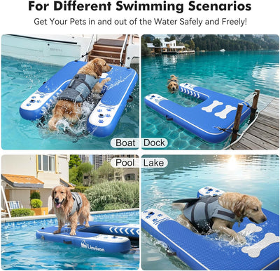 Inflatable Dog Boat Ramp for Safe Swimming