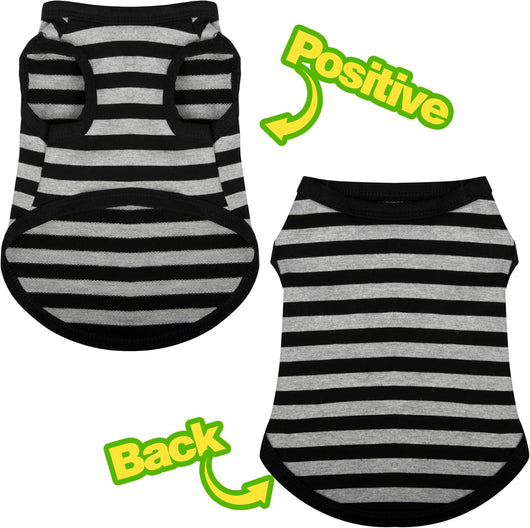 6-Pack Dog Apparel I Cotton Striped Puppy Tank Tops
