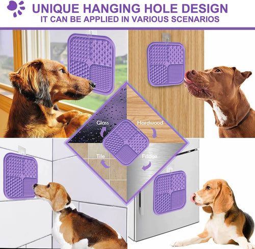 Dog Lick Mat 2-Pack with Suction Cups