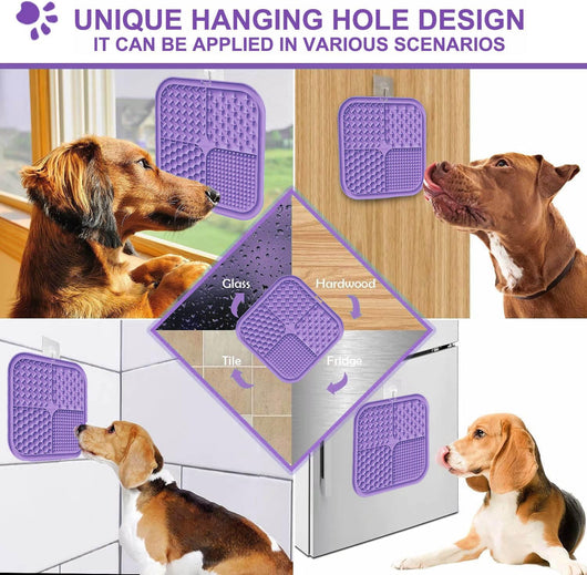 Dog Lick Mat 2-Pack with Suction Cups