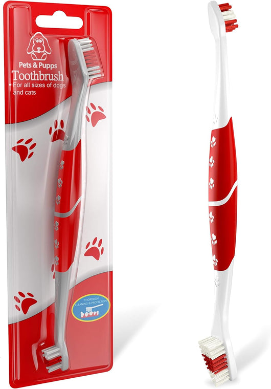 dual head dog toothbrush for medium and large dogs dental care