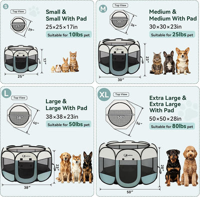 Portable Puppy Playpen For Indoor Outdoor Use