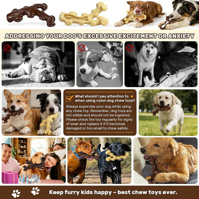Indestructible Nylon Chew Toys 2-Pack