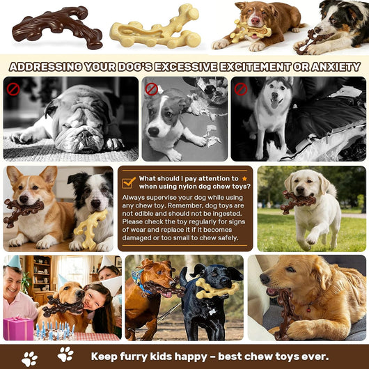 Indestructible Nylon Chew Toys 2-Pack