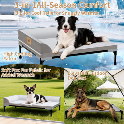 Cooling Dog Bed I Elevated Orthopedic Pet Bed