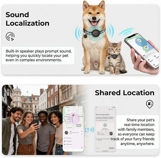 Smart Pet Tracker Collar Without Monthly Subscriptions