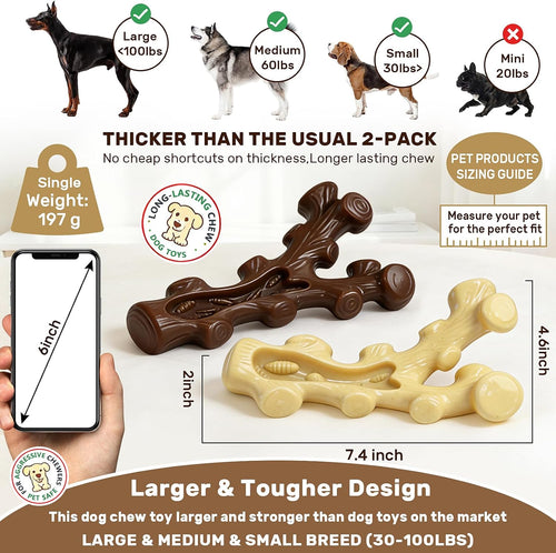 Indestructible Nylon Chew Toys 2-Pack