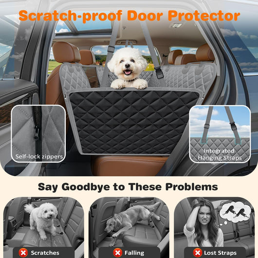 4-In-1 Dog Car Seat Cover With Breathable Mesh Window