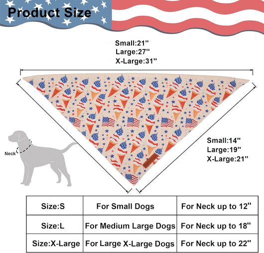 Patriotic Picnic Dog Bandana Two-Pack for Celebrations