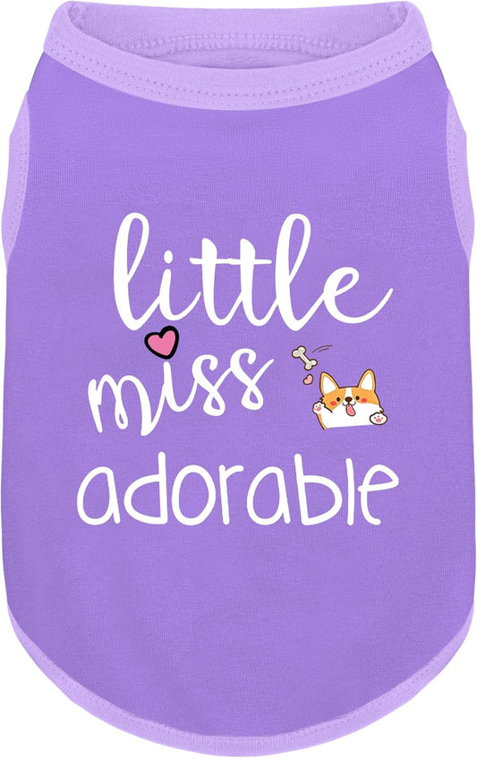 Dog Apparel Cotton Shirt I Cute Corgi Print Sleeveless Vest