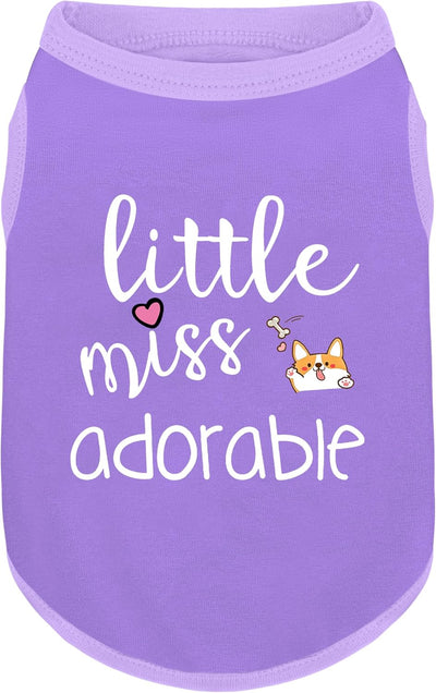Dog Apparel Cotton Shirt I Cute Corgi Print Sleeveless Vest