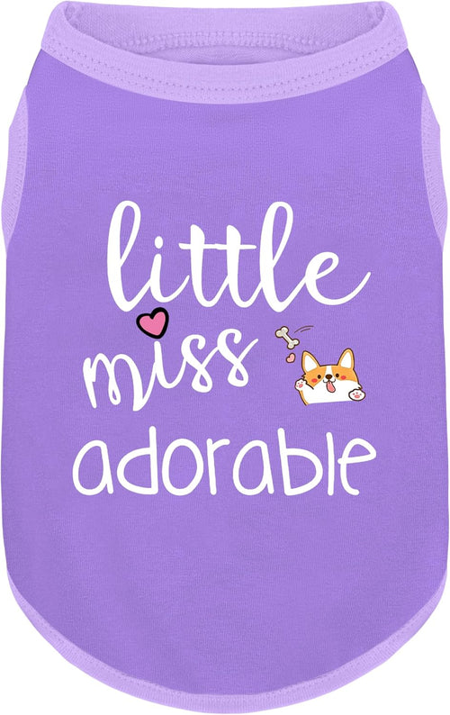Dog Apparel Cotton Shirt I Cute Corgi Print Sleeveless Vest