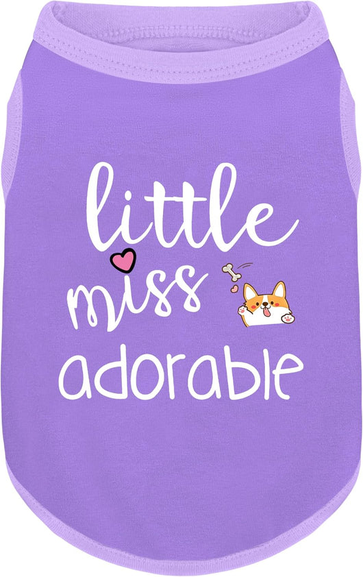 Dog Apparel Cotton Shirt I Cute Corgi Print Sleeveless Vest